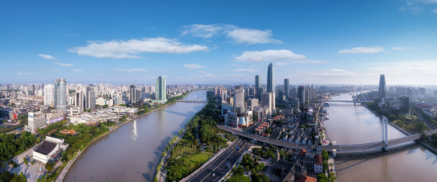 Aerial photography of modern urban architectural landscape of Ningbo, China © 昊 周