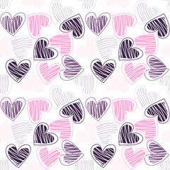 seamless pattern with hearts