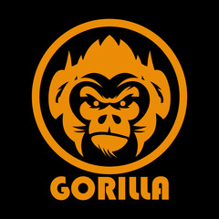 Gorilla Shield Logo - King Kong Vector
