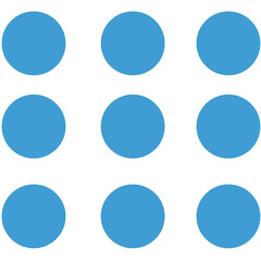 Digital png illustration of blue circles repeated on transparent background