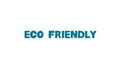 Fototapeta na wymiar Digital png illustration of eco friendly text in blue on transparent background