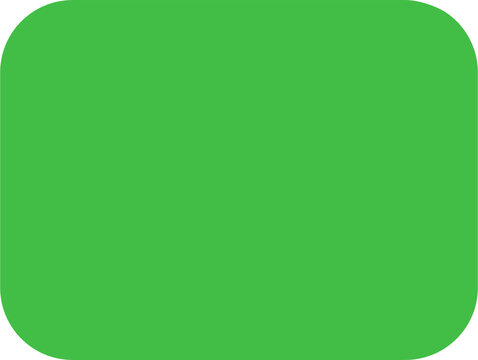 Digital png illustration of green rectangle with rounded corners on transparent background