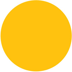 Digital png illustration of yellow circle with copy space on transparent background