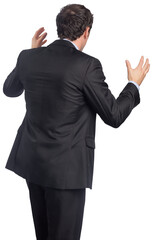 Digital png photo of caucasian businessman on transparent background