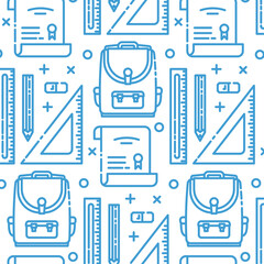 Digital png illustration of blue school item pattern on transparent background