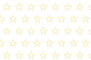 Digital png illustration of rows of yellow star pattern on transparent background