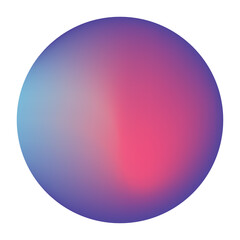 Digital png illustration of purple and pink circle with copy space on transparent background