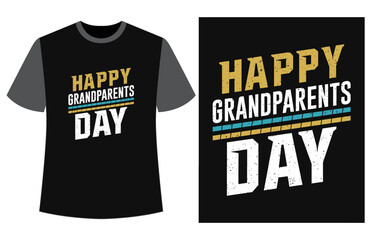 Fototapeta premium Happy Grandparents Day t-shirt vector, funny vintage Grandparents Day t-shirt design