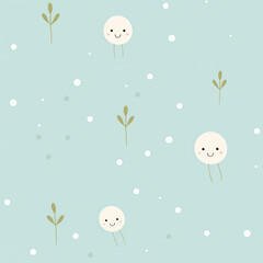 A cute and minimal style seamless pattern background and wallpaper