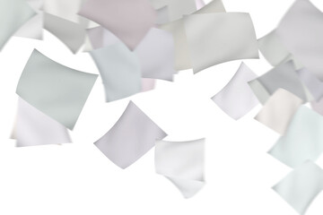 Digital png illustration of white blank papers on transparent background