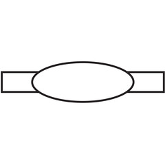 Digital png illustration of white badge with copy space on transparent background