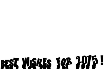 Digital png illustration of hands holding best wishes for 2015 text on transparent background