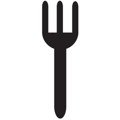 Digital png illustration of black fork on transparent background