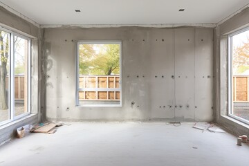 Interior of a new house under construction, remodeling and renovatio