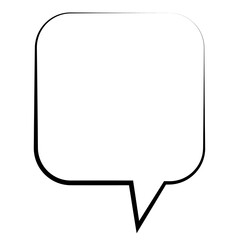Digital png illustration of empty white speech bubble on transparent background