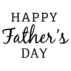 Digital png illustration of happy father's day text in black on transparent background