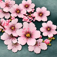 pink cherry blossom wallpaper design flowers for garden blooming pink flowers petals bloom chrysanthemum pink beauty plant summer season.Generate AI