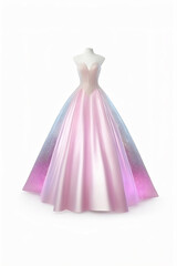 Naklejka premium Mockup dress princess beautiful, floating sparkles 