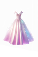 Mockup dress princess beautiful, floating sparkles 