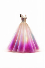 Mockup dress princess beautiful, floating sparkles 