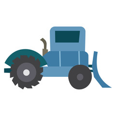 Tractor flat illustration