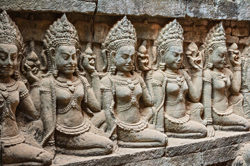 Naklejka premium Terrace of the Leper King, Angkor Wat, Cambodia, South Asia