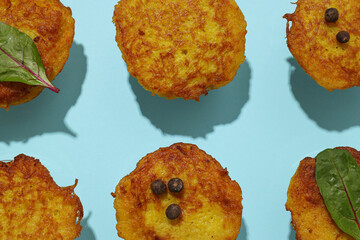 Lunch tasty food concept - delicious hash browns