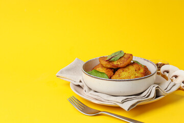 Lunch tasty food concept - delicious hash browns