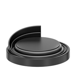 Black 3D Round Podium