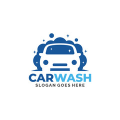  Car wash logo design vector - obrazy, fototapety, plakaty