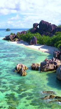 Anse Source d'Argent, La Digue Seychelles, tropical beach during a luxury vacation in Seychelles, Tropical beach Anse Source d'Argent, La Digue Seychelles