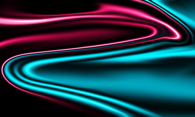 abstract background with smooth lines in green, pink and black colors