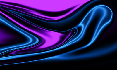 abstract background with smooth lines in purple, blue and black colors