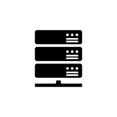 Computer Server Flat Icon. Useful for Websites and Other Design Projects