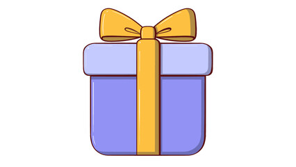 gift box with ribbon, cartoon gift box, isolated on white, present box, gift design happy birthday celebration decoration