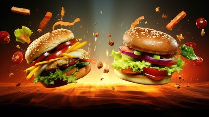 Fast food burger fight