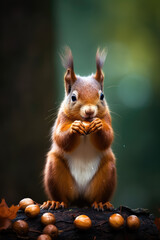 Squirrel Eating Nut
