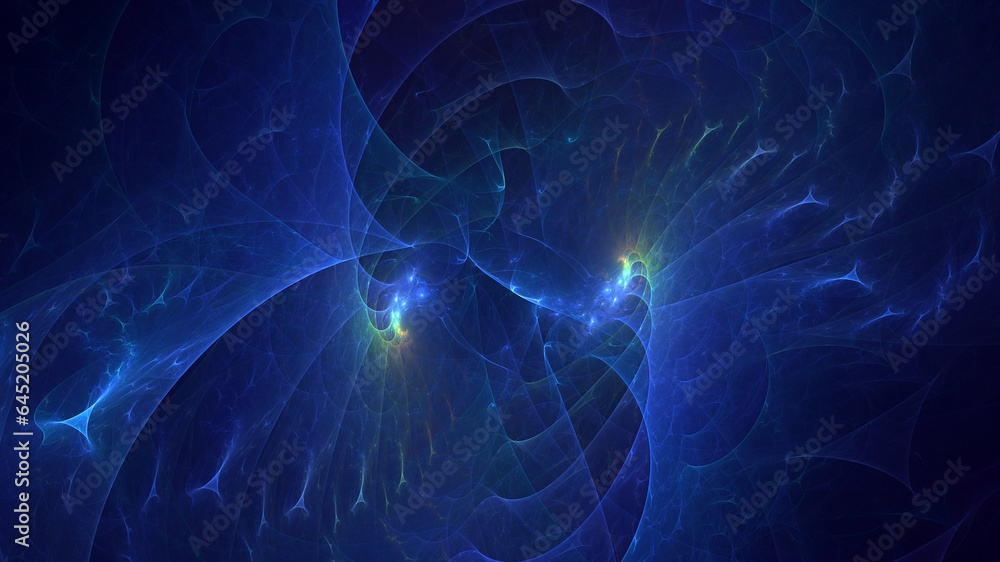 Poster 3d manual rendering abstract colorful fractal light background