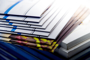 stack of books on a table