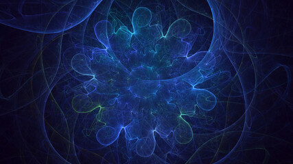 3D rendering abstract technology fractal background