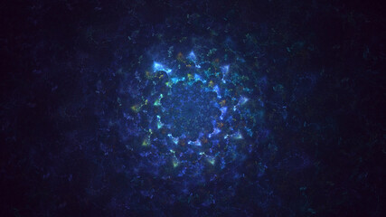 3D rendering abstract technology fractal background