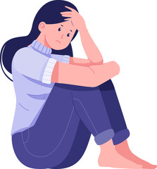 Mental Illness Character Illustration