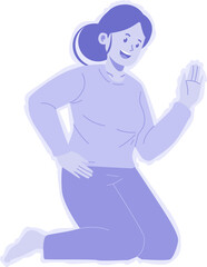 Mental Illness Character Illustration