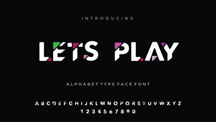 Lets Play Bold Colorfull Alphabet typography font for logo branding