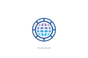 Global Marketing Trading Networking Vector Logo