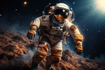 Fototapeta premium Space man generate with AI.