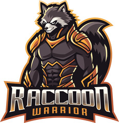 Raccon warrior esport mascot