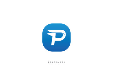 p letter vector trademark brand logo