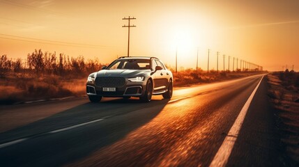 Fast Lane Adventure: Embrace the Thrills of High-Speed Travel on the Open Road, generative AI