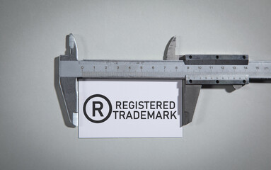 R-Registered trademark. Copyright concept